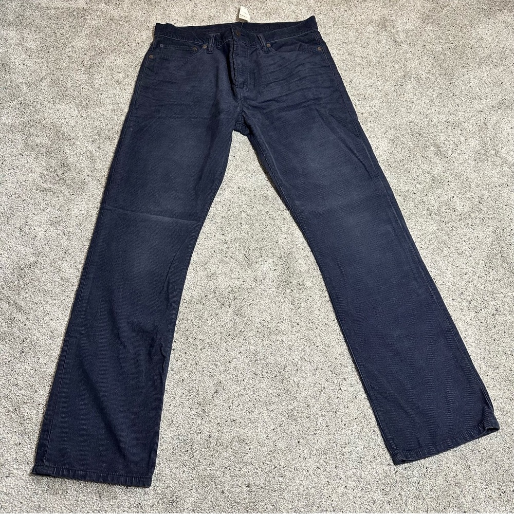 NWT GAP 1969 Straight Leg Corduroy Pants, Navy - Men’s 33x32